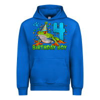 Cobalt birthday boy frog age 4 Urban Hoodie - LillyAllenDesigns