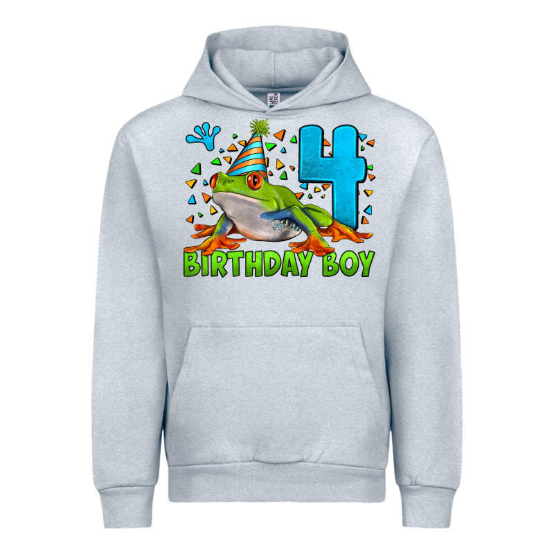 Birthday Boy Frog Age 4 Urban Hoodie by LillyAllenDesigns | Teevron