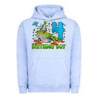 Pigment Grape Ice birthday boy frog age 4 Urban Hoodie - LillyAllenDesigns