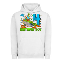 Pigment Lunar Rock birthday boy frog age 4 Urban Hoodie - LillyAllenDesigns