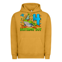 Pigment Peanut Butter birthday boy frog age 4 Urban Hoodie - LillyAllenDesigns