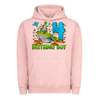 Pigment Salmon birthday boy frog age 4 Urban Hoodie - LillyAllenDesigns