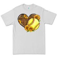 Softball Heart With Sunflowers Premium Tee | Teevron