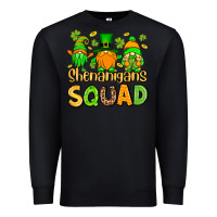Black St. Patrick's Shenanigans squad gnomies Premium Sweatshirt - OliviaCreatesArt