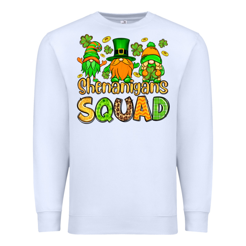 St. Patrick's Shenanigans Squad Gnomies Premium Sweatshirt by OliviaCreatesArt | Teevron