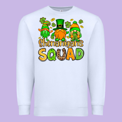 St. Patrick's Shenanigans Squad Gnomies Premium Sweatshirt Designed By Oliviacreatesart