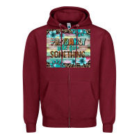 Burgundy probably late for something tumbler 3 Zipper Hoodie - CowGirlArtShop