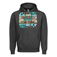 Charcoal Heather probably late for something tumbler 3 Zipper Hoodie - CowGirlArtShop