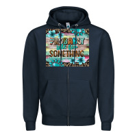 Navy probably late for something tumbler 3 Zipper Hoodie - CowGirlArtShop