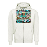 Oatmeal Heather probably late for something tumbler 3 Zipper Hoodie - CowGirlArtShop