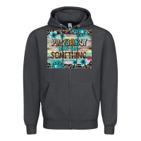 Smoke probably late for something tumbler 3 Zipper Hoodie - CowGirlArtShop