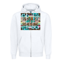White probably late for something tumbler 3 Zipper Hoodie - CowGirlArtShop