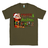 Army Green Coffee and Christmas cheer Classic Tee - NancyCooperArtShop