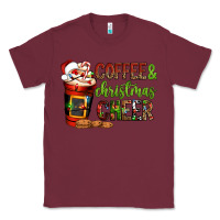 Burgundy Coffee and Christmas cheer Classic Tee - NancyCooperArtShop