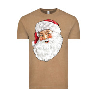 Vintage Coffee Santa Vintage Tee - NancyCooperArtShop