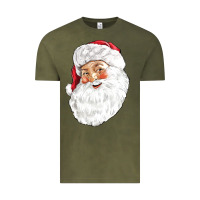 Vintage Olive Santa Vintage Tee - NancyCooperArtShop