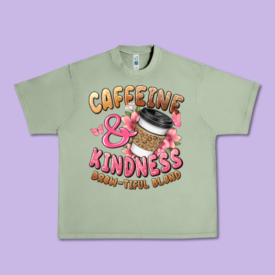 Caffeine And Kindness Brewtiful Blend Urban Heavy Tee Designed By Jahusdesignshop
