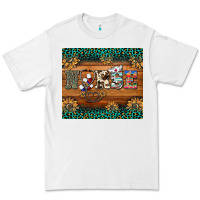 White western nurse glitter leopard sunflowers Premium Tee - BarkalooDesign