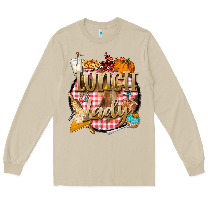 Fall  Lunch Lady Long Sleeve Tee by BarkalooDesign | Teevron