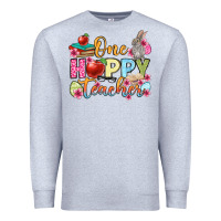 Heather Grey Easter Day One hoppy Teacher Premium Sweatshirt - OliviaCreatesArt