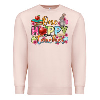 Pale Pink Easter Day One hoppy Teacher Premium Sweatshirt - OliviaCreatesArt