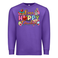 Purple Easter Day One hoppy Teacher Premium Sweatshirt - OliviaCreatesArt