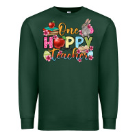 Easter Day One Hoppy Teacher Premium Sweatshirt | Teevron