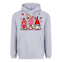 Heather Grey valentine's day gnomes Heavyweight Hoodie - OliviaCreatesArt