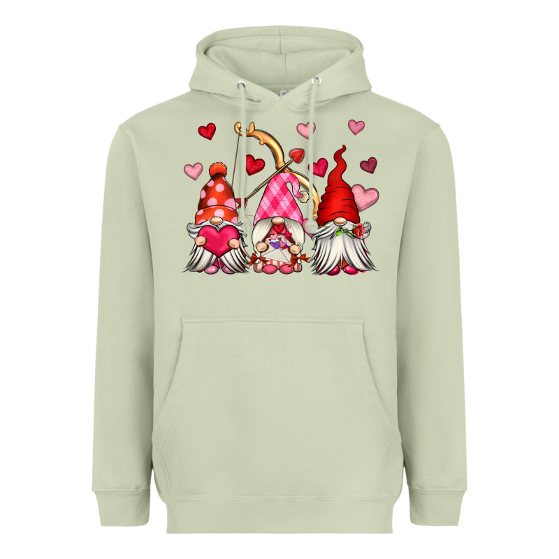 Valentine's Day Gnomes Heavyweight Hoodie by OliviaCreatesArt | Teevron