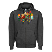 Charcoal Heather cinco de mayo barber Zipper Hoodie - CowGirlArtShop