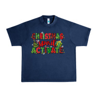 Navy christmas spirit activate Urban Heavy Tee - MaliasSmallBusiness
