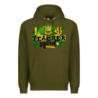 Army Green Lucky Teacher Squad St. Patrick's Day Premium Hoodie - CowGirlArtShop
