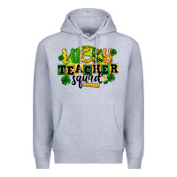 Heather Grey Lucky Teacher Squad St. Patrick's Day Premium Hoodie - CowGirlArtShop