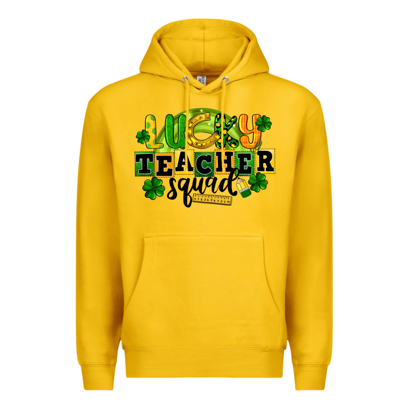 Lucky Teacher Squad St. Patrick's Day Premium Hoodie by CowGirlArtShop | Teevron