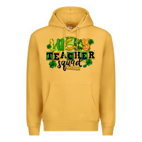 Mustard Lucky Teacher Squad St. Patrick's Day Premium Hoodie - CowGirlArtShop