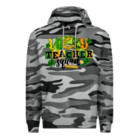 Slate Camo Lucky Teacher Squad St. Patrick's Day Premium Hoodie - CowGirlArtShop
