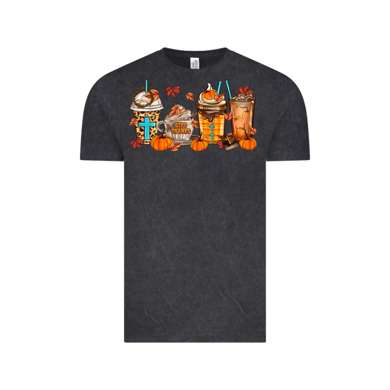 Give Thanks Coffee Cups Vintage Tee by MaliasSmallBusiness | Teevron