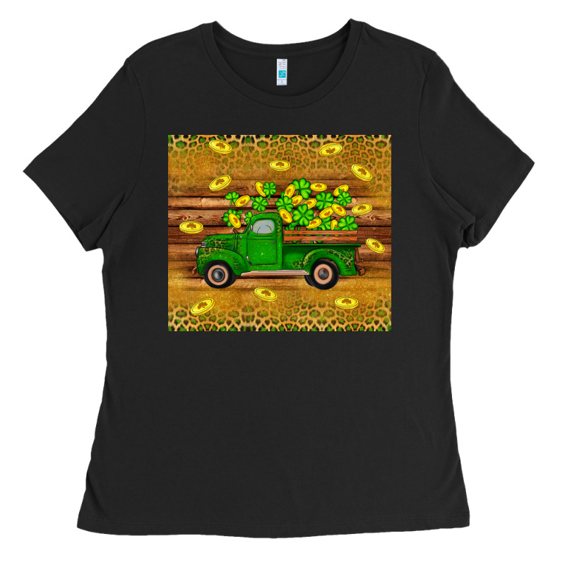 St Patricks Day Truck Ladies Tee by Artiststas | Teevron