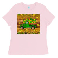 Bubblegum Pink St Patricks day truck Ladies Tee - Artiststas