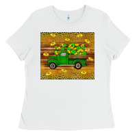 White St Patricks day truck Ladies Tee - Artiststas
