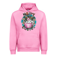 Fuchsia Pink Happy Easter Urban Hoodie - CowhideDigitalArt