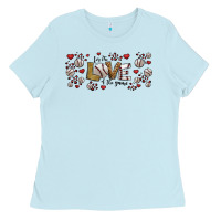 Baby Blue for the love of the game baseball Ladies Tee - Jasminsmagicworld