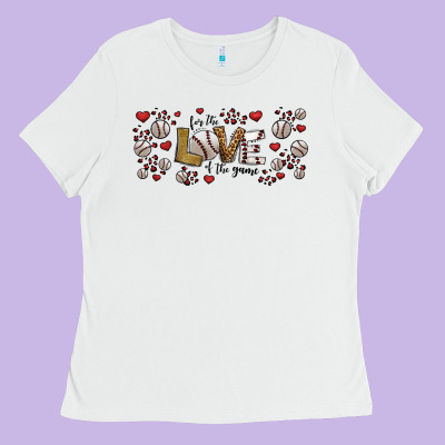 For The Love Of The Game Baseball Ladies Tee Designed By Jasminsmagicworld