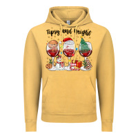 Vintage Mustard tipsy and bright christmas Vintage Hoodie - MaliasSmallBusiness