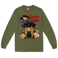Army Green senior 2023 gnome Long Sleeve Tee - BarkalooDesign