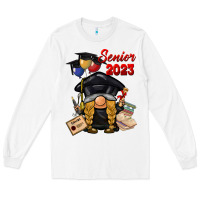 White senior 2023 gnome Long Sleeve Tee - BarkalooDesign