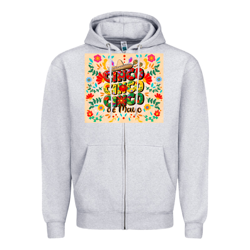 Cinco Cinco Cinco De Mayo Zipper Hoodie by CowGirlArtShop | Teevron