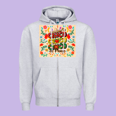 Cinco Cinco Cinco De Mayo Zipper Hoodie Designed By Cowgirlartshop