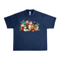 Navy christmas coffee Urban Heavy Tee - MaliasSmallBusiness