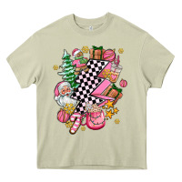 Mossy pink christmas lightning bolt Heavy Core Tee - AdoDesignShop